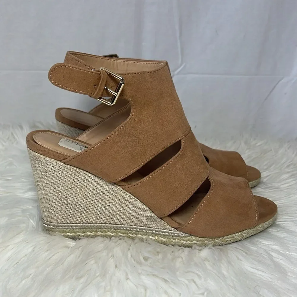 Apt. 9 Kohl's‎ Brown Business Wedge Dress Sandals Sz 9.5